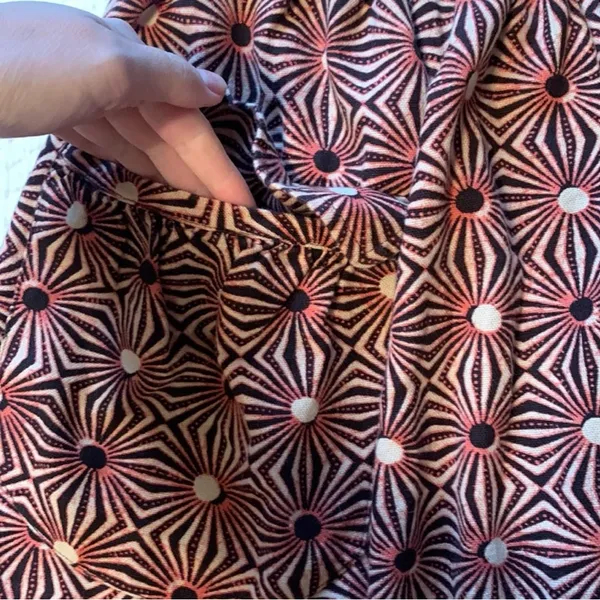 Free people retro print Indie knit skirt with pockets medium - Image 9