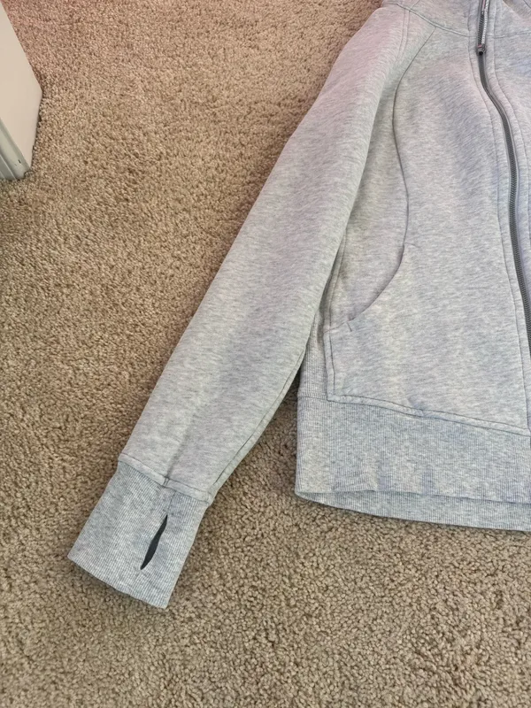 Lululemon Scuba Hoodie Heathered White / Silver - Image 11
