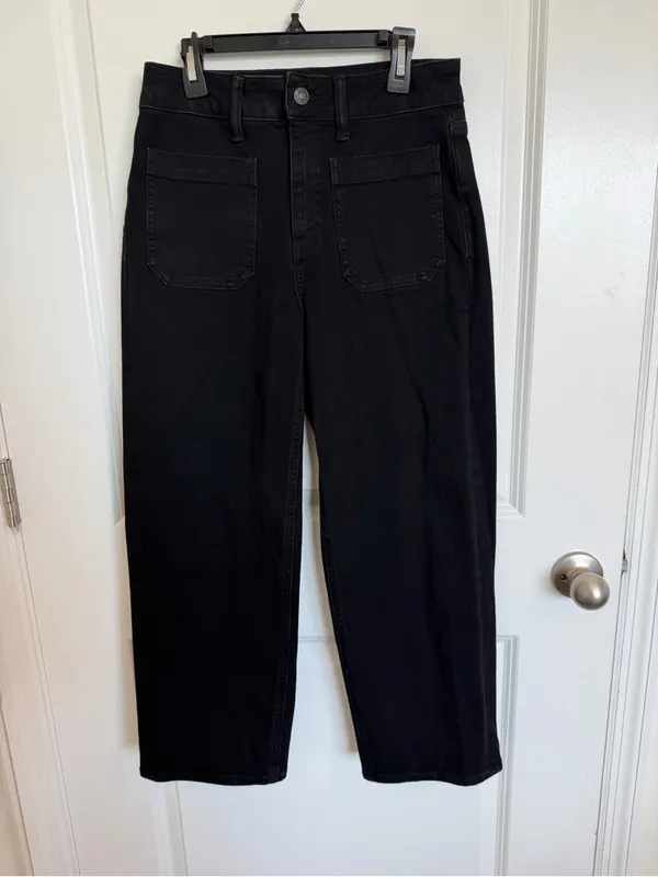 Quince Bella Stretch Patch Pocket Wide Leg Jeans 26 - Image 3