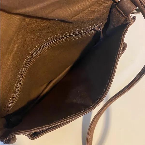 Fossil Brown Leather Crossbody Bag - Image 4