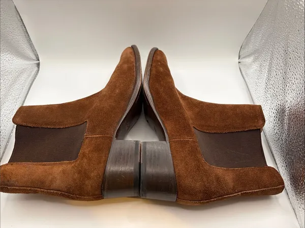 Frye Chestnut Brown Suede Chelsea Ankle Boots - Image 4