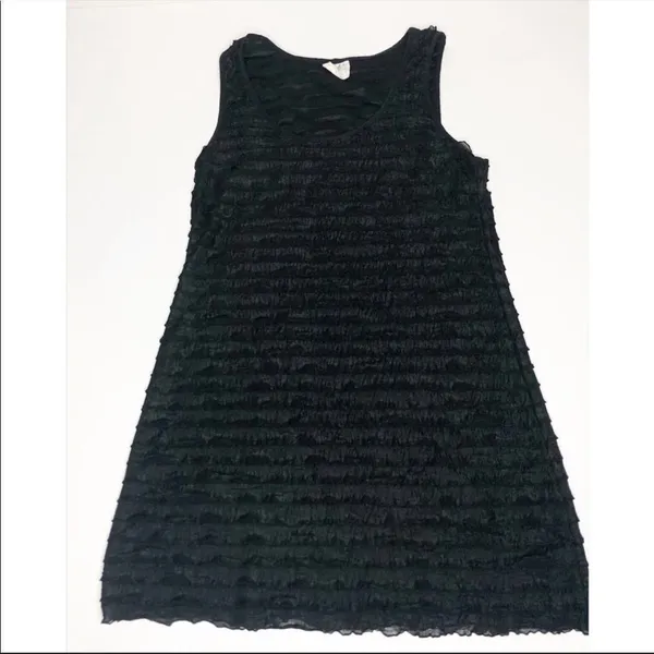 Free people lacy mesh‎ ruffle dress L - Image 4