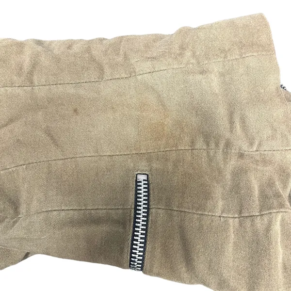 Zara Woman Faux Suede Brown Full Zip Moto Jacket Size XS Flawed - Image 13