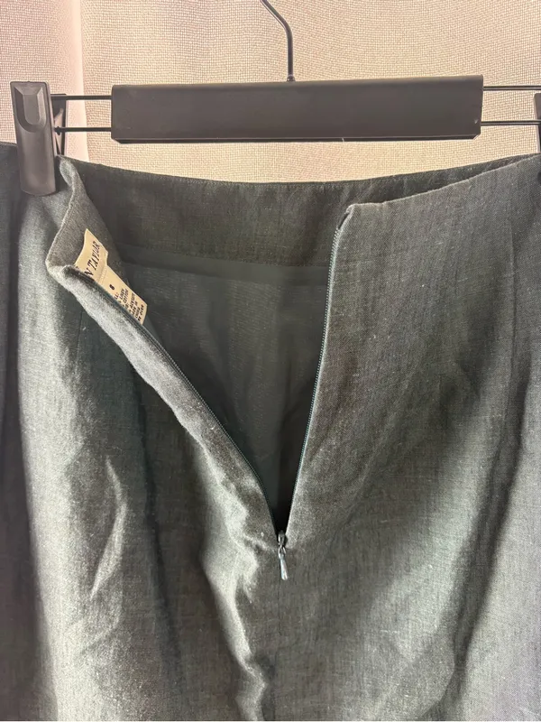 Ann Taylor Vintage Blue Classic Blazer and Skirt Suit Linen Cotton Blend 8/10 - Image 8