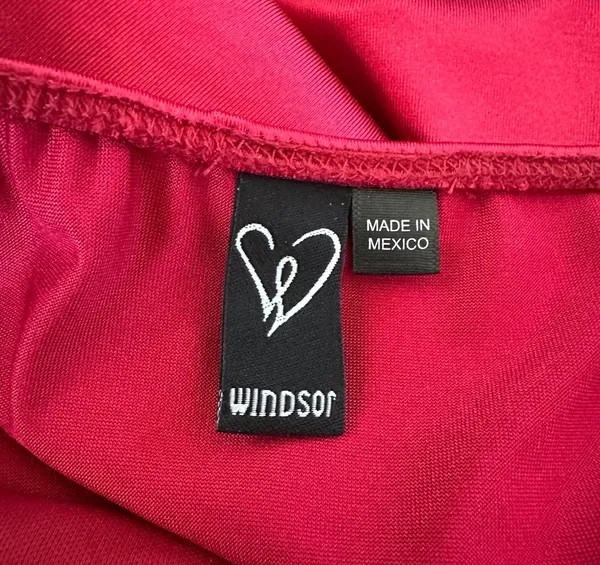 Windsor Red Satin Mini Dress Size Medium - Image 5