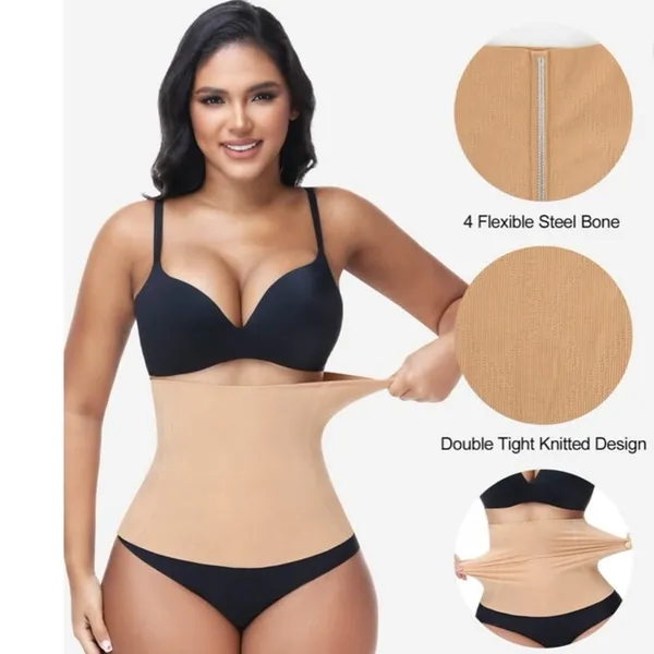 NWT ~ Beige Shapewear Seamless Cool Comfort Firm Shaping Waist Trainer ~ SMALL - Image 2