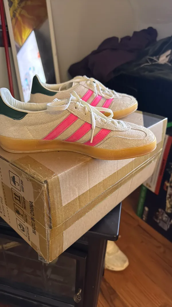 adidas Wmns Gazelle Indoor 'Off White Lucid Pink' - Image 7