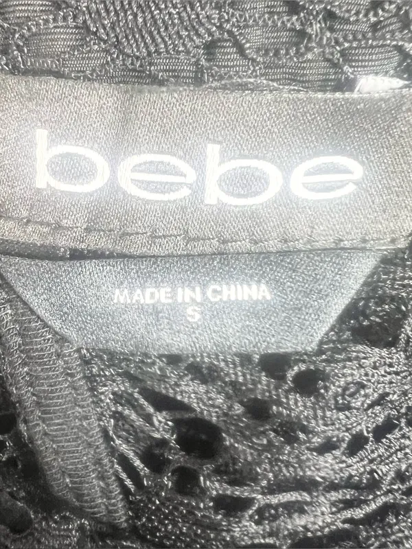 BEBE Black Lace Sleeveless Jumpsuit with Exposed Zipper Size Small - Image 10