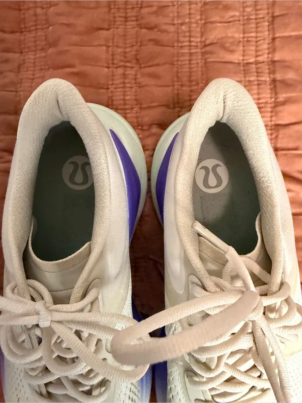 Lululemon Running Shoes white with Purple Accent sz 8.5 - Image 7