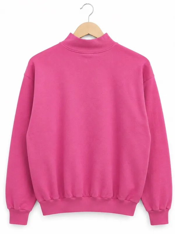 Vintage 90s Gitano Mock Neck Sweatshirt Pink World Athlete Globe Graphic OS - Image 2