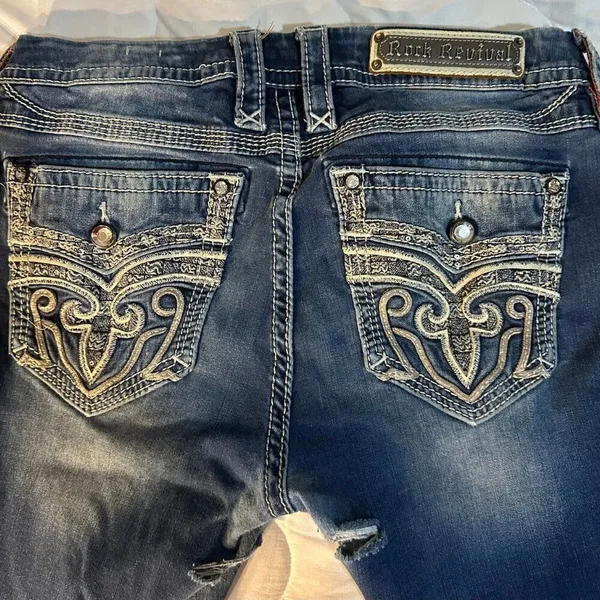 Rock Revival Jeans Size 31 Inseam 30 inches Tali Mid-Rise Bootcut - Image 2