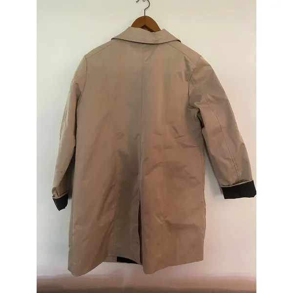 Cole Haan Coat Womens Large Beige Pockets Button Front Casual Jacket Collared - Image 6