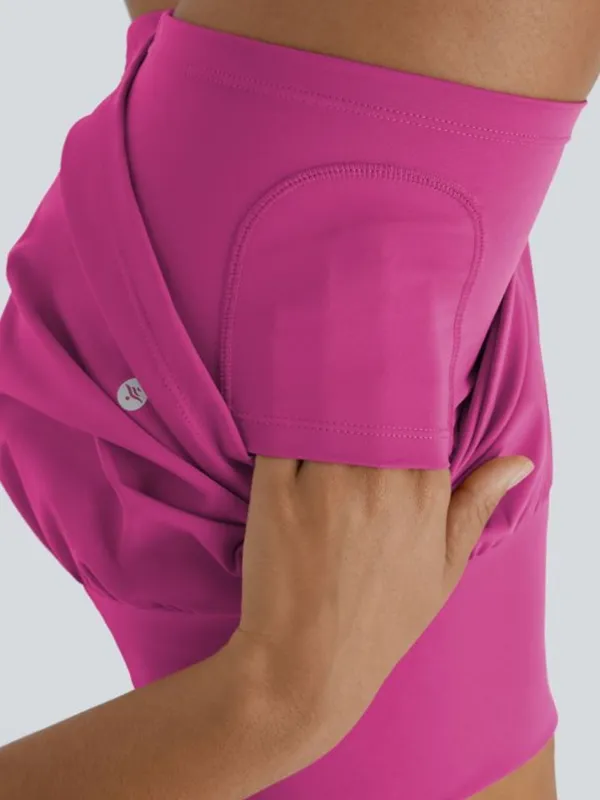 Halara Pink High Waist 2 in 1 Yoga Shorts with Pockets NWT S Long - Image 6