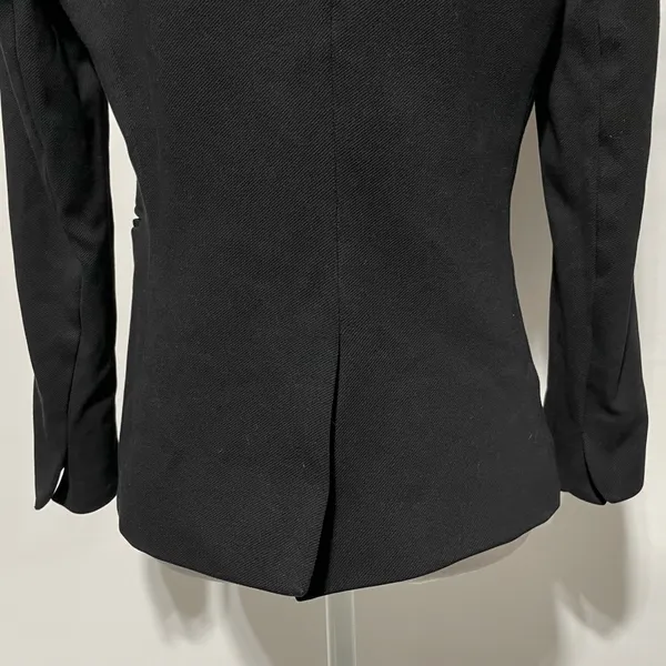 J Crew Stretch Twill Slim Fit Open Front Going Out Blazer CC274 Black Size 2 - Image 12