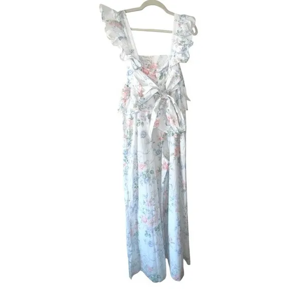 Selkie Mrs. Darcy Weekender Jumpsuit XS NWT Floral Wide Leg Cottagecore - Image 4