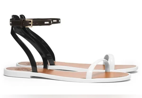 Tory Burch Strap Rubber Sandals size 8 - Adorable! GUC! - Image 10