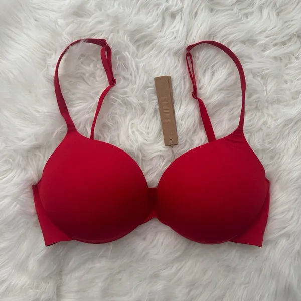 Skims Ultimate Pushup Plunge Bra Cayenne Size 32D - Image 2