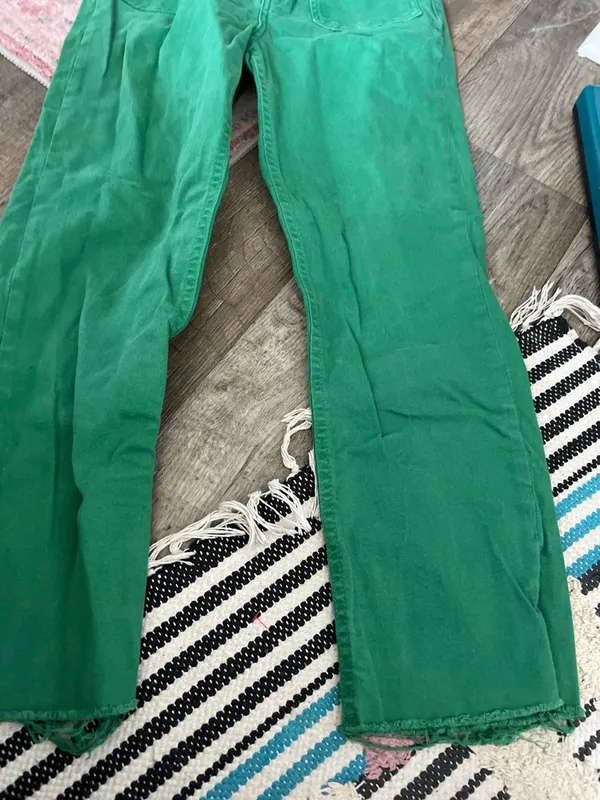 Zara Green Straight-Leg‎ Jeans size 6 - Image 5