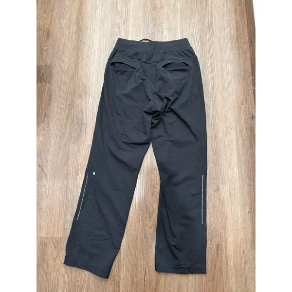 Lululemon Womens Black Straight Leg Athletic Training Pants Size S Drawstring - Image 3
