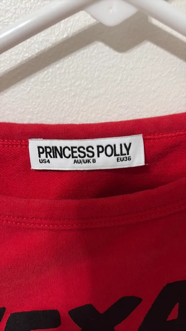Red Princess Polly Baby Tee - Image 2