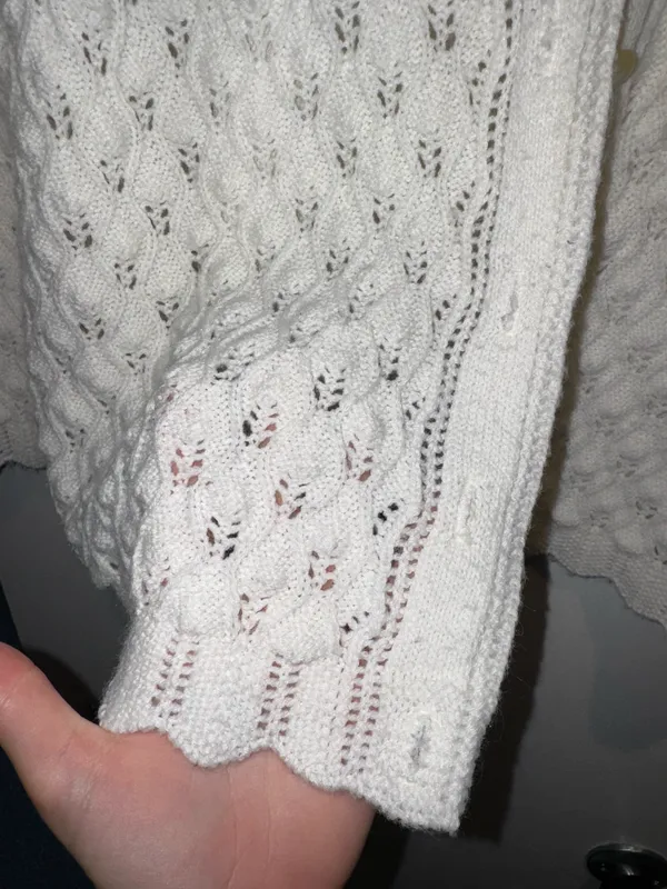 Vintage knit cardigan White Size M - Image 3