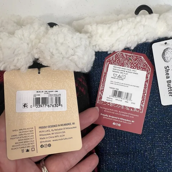 Muk Luks Cabin Socks S/M Women’s Shoe Size 6-8 Sherpa Non Slip‎ Lot Of 2 NEW - Image 5