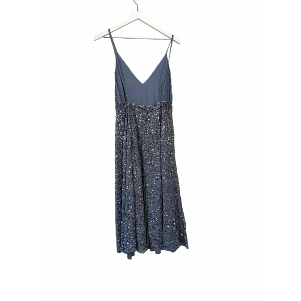 NWT ASOS Sequin Maxi Dress Blue Women’s Size 6 - Image 8