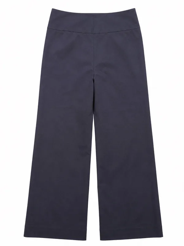 Ralph Lauren high waist Navy Sailor Pants Wide Leg Silk Cotton Blend Old Money 6 - Image 2