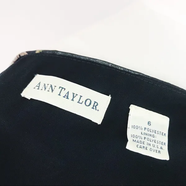 Vintage Ann Taylor Botanical Dress in Black | Size 6 - Image 11