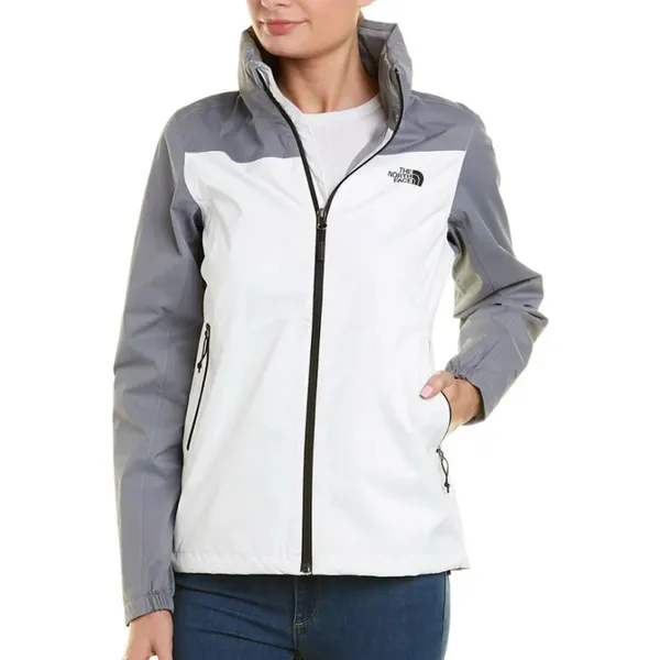 The North Face Women's Resolve Plus Jacket White & Gray Color Size-Small - Image 9