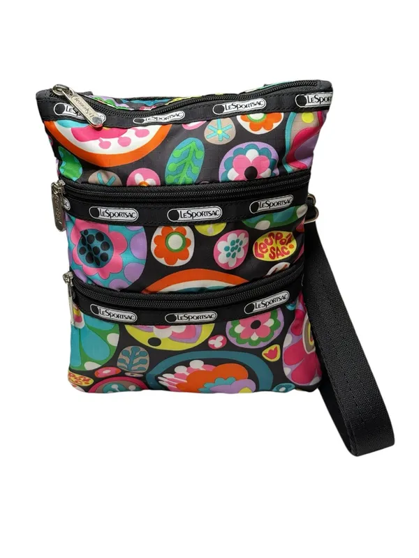 LeSportSac ✿ Crossbody Bag Festival Handbag ✿ Mixed Multi Floral Print ✿ 3X Zip - Image 2