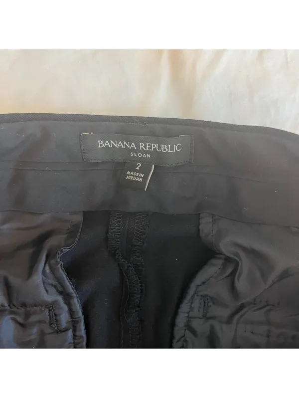 Banana Republic Women's Pants Sloan Black Size 2 - Image 2