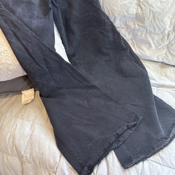 Good American Jeans Womens 10/30 Black Charcoal High Rise Wide Leg Palazzo - Image 7