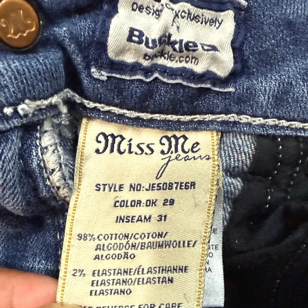 Miss Me Indigo Boot Cut Jeans with Studded Accents - Image 9