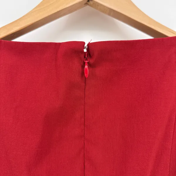 LPA Red Giovanna Mini Dress Square Neck Fit & Flare Revolve Size Small Pockets‎ - Image 5