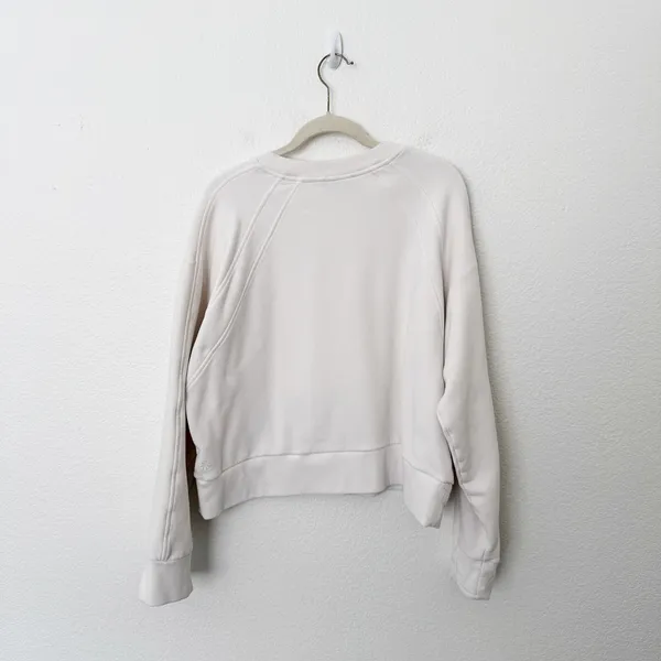 [Athleta] Retroplush Revive Crewneck Pullover Stretch Fleece Sweatshirt Size XL - Image 3