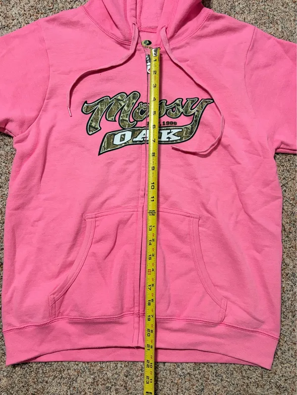 Mossy Oak Pink Logo Zipper Hoodie Women Medium new without tags. Never used - Image 5