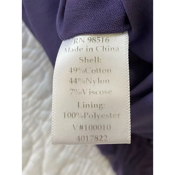 Coldwater Creek Purple Lace Knee Length Dress Size 4 Cap Sleeve​ - Image 5