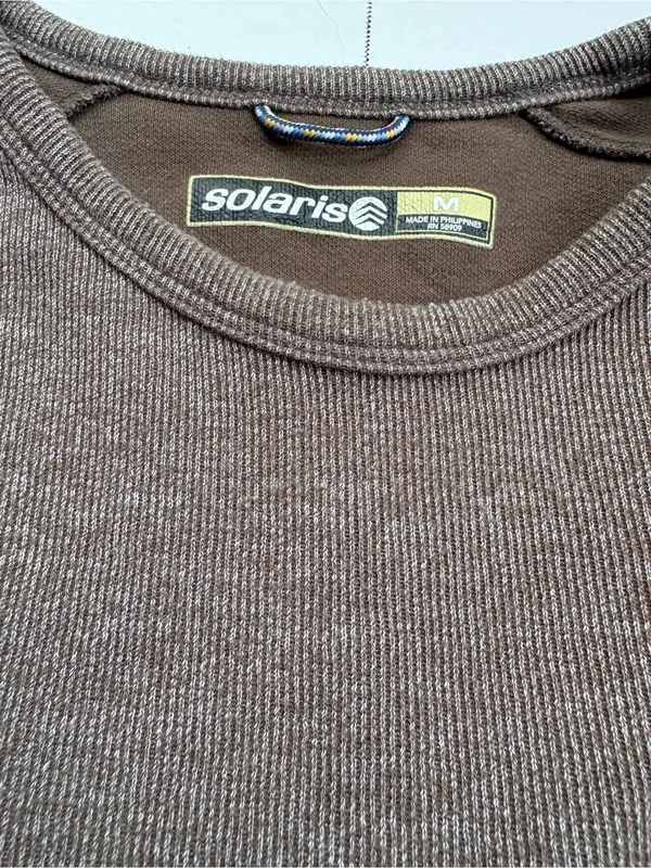 Solaris Women’s Crewneck Top in Brown. Size M Outdoor Layering. - Image 2
