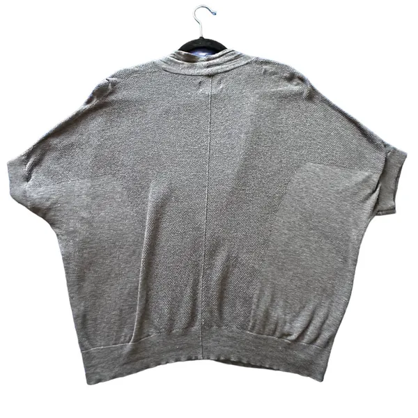 American Eagle Retro  Outfitters Gray Cropped Button Down Sweater Size XXL - Image 2