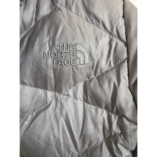 The North Face women's silver gray puffer size medium - Image 5