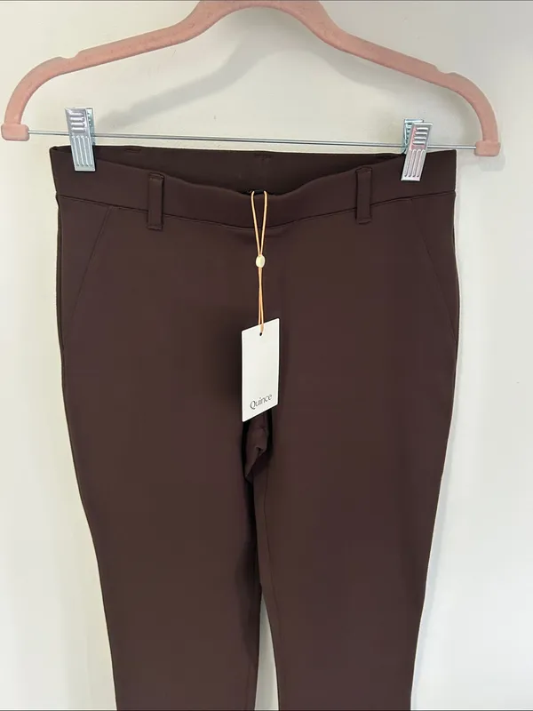 Quince Ultra Stretch Ponte Straight Leg Pants Espresso - Image 7