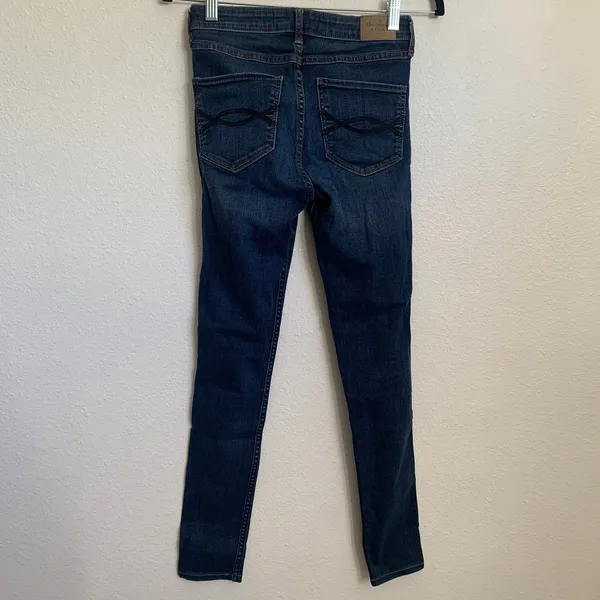 5/$25 Abercrombie & Fitch High Rise Super‎ Skinny Jeans in Medium Blue Wash - Image 2