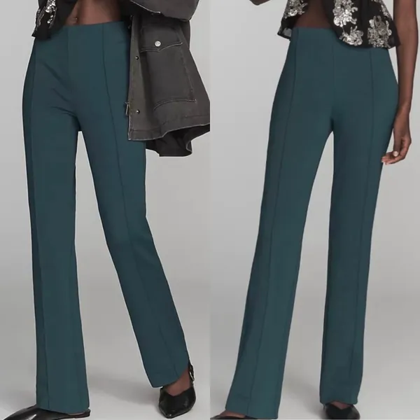Anthropologie Maeve Poppy Kick Flate Pull On Pants Green Size XXS - Image 2