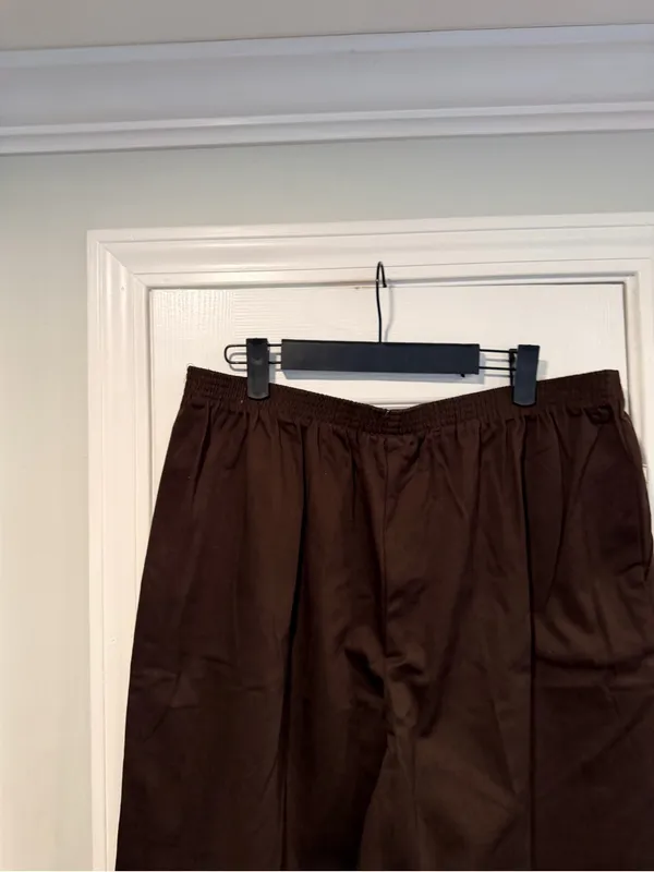 NWT Alfred Dunner Size 14 Chocolate Brown Pull On Cotton Stretch Pants - Image 6