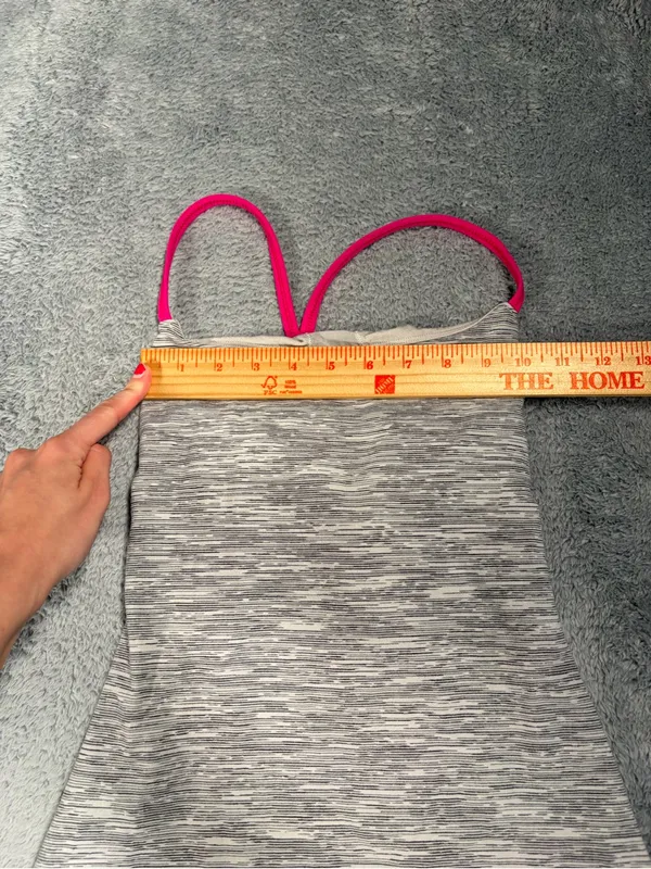 Lululemon Heathered Gray Tank yop with Hot Pink Straps 2 - Image 7