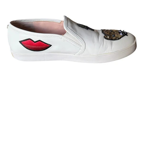 Kate Spade New York Lizbeth Slip-On Sneakers Sequin Cat Meow Lips Cherries sz 9 - Image 5