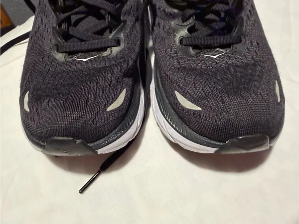 Hoka one clifton 8 women Black and White Athletic Running Shoes size 6.5B - Image 3