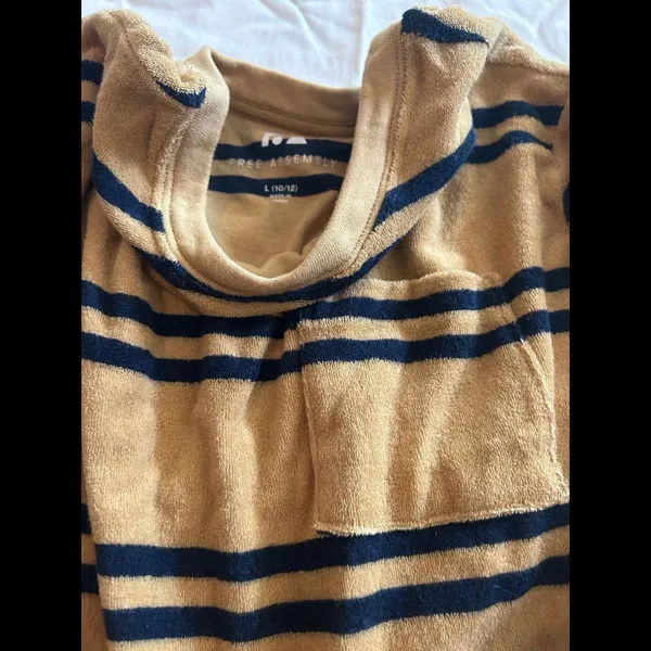 Towel Terry Tshirt L 10-12 Junior Boys Top Shirt T Shirt - Image 2