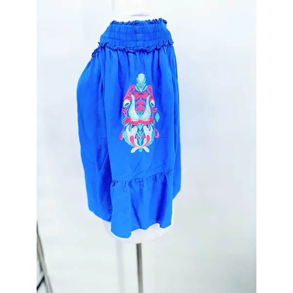 Lilly Pulitzer Moira Blue‎ Off Shoulder Embroidered Blouse Top Size Small Resort - Image 3